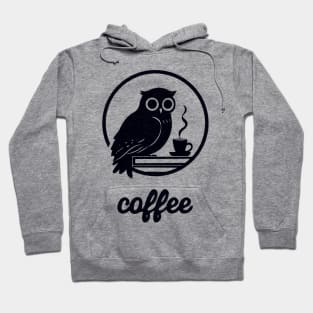 Books Coffee And Owl Hoodie